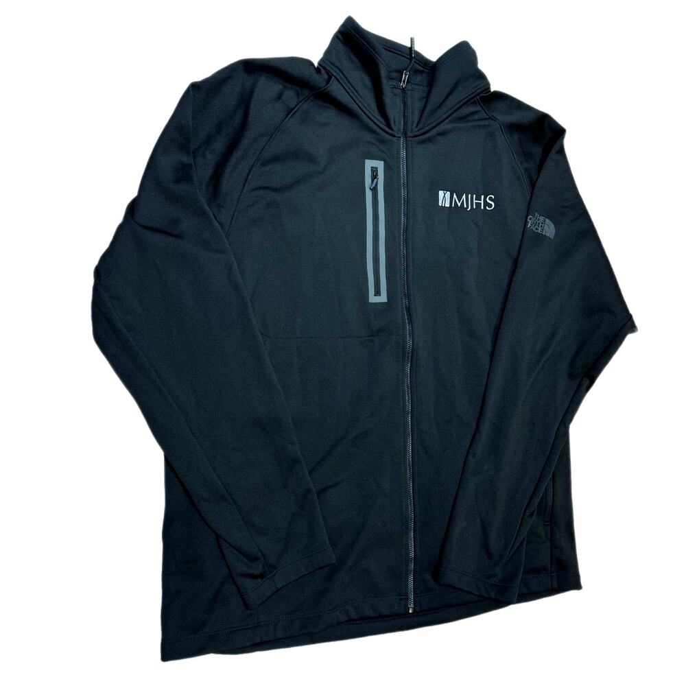 The North Face Zip Up Black Jacket Size Xl With Mjhs Logo